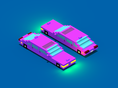 Pimpin' Limosuine 3d car illustration isometric limo limosuine magicavoxel pimpin pink pixel voxel