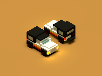 Land Rover 3d car illustration isometric jeep landrover magicavoxel vehicle voxel