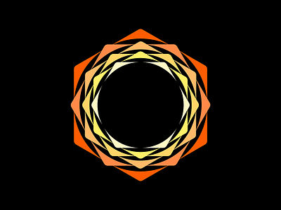 Black Hole Sun hexagon hole sun vector