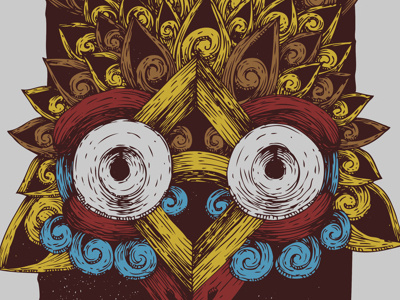 The Owl art bountylist drawing illustration tribal