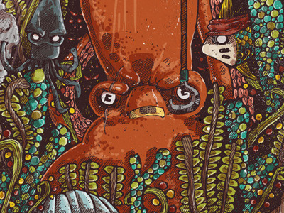 Murka Raja Samudra bountylist illustration octopus poster sea