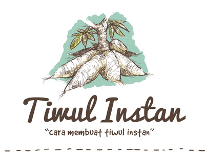 How to Make Tiwul Instan bountylist illustration indonesia infographic nasi tiwul typography