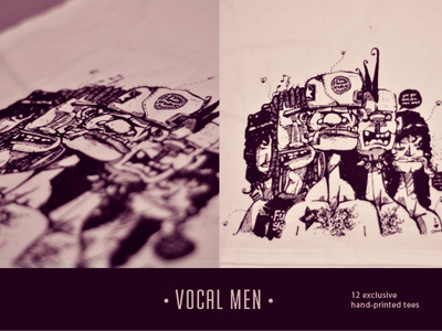 Vocal Men Tees bountylist design illustration printmaking t shirt tees