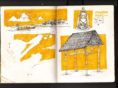 Gili Trawangan art bountylist illustration sketchbook