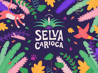 Selva Carioca açai açai bar bogota branding carioca illustration jungle procreate selva