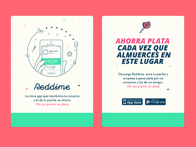 Reddime app bogota branding burn colombia design flyer illustration infograph