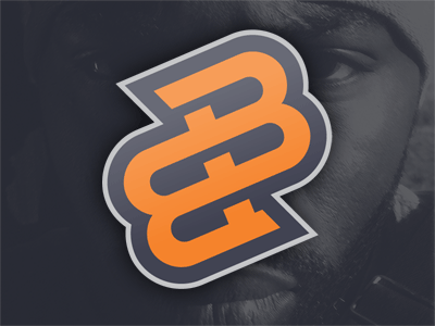 Monogram Mark: The Remix b gray letter logo monogram orange