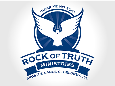 Apostolic Ministry Crest apostle blue church dove ecclesia holy spirit logo ministry monochrome white