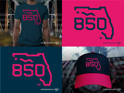 Florida Corners: Northwest - 850! 850 apparel design apparel logo area code cap florida hat illustration logo monoline pensacola state