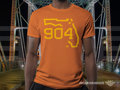 Florida Corners: Northeast - T-Shirt 904 apparel design apparel graphics apparel logo apparel mockup area code florida illustration logos monoline northeast orange state yellow