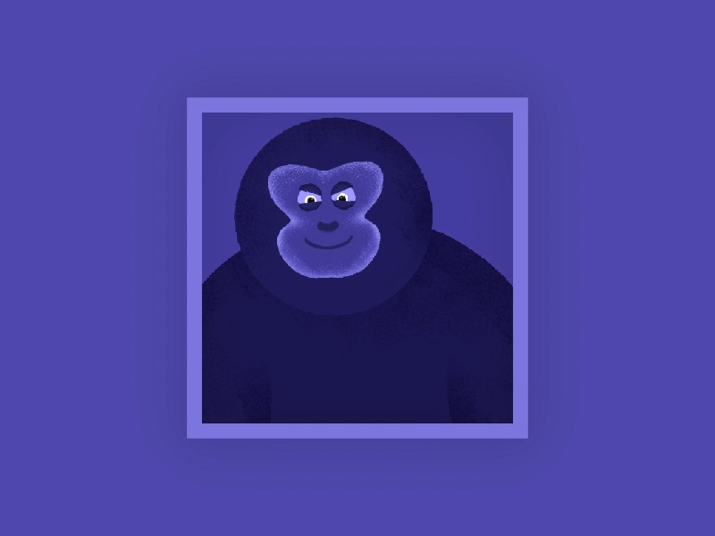 Gorilla Loop Animation adobe ilustrator after effect aftereffects animated animated gif animation art artwork best of dribbble creative design digital art gif graphic design illustration motion motion design