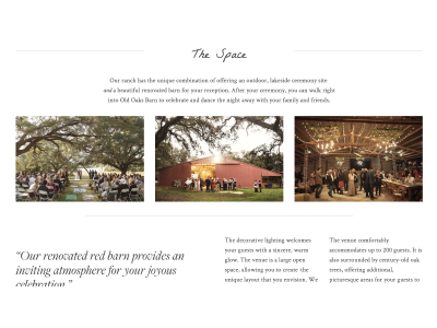 Old Oaks Ranch - Squarespace Website horses ranch squarespace texas wedding venue