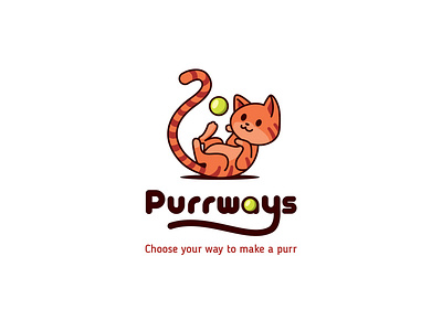 Purrways branding design illustration logo vector
