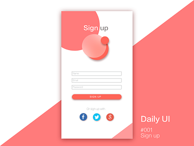 Daily UI _#01 Sign Up daily sign up ui