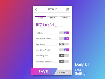 Daily_UI_#007_Setting daily ui setting