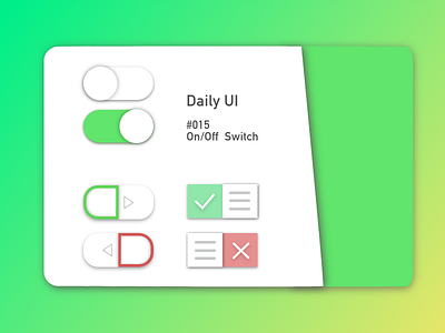 Daily UI_#015_Onoff Switch daily switch ui 015 onoff