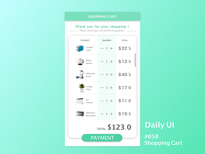 Daily_UI_#058_ Shopping_Cart daily ui 058 shopping cart
