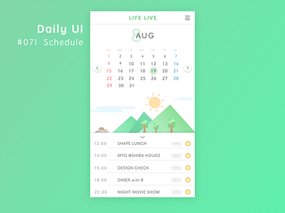 Daily_UI_#071_ Schedule daily ui 071 schedule
