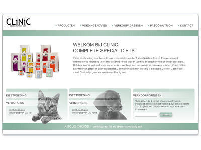 CliNiC Petfood Homepage (2009 Project)