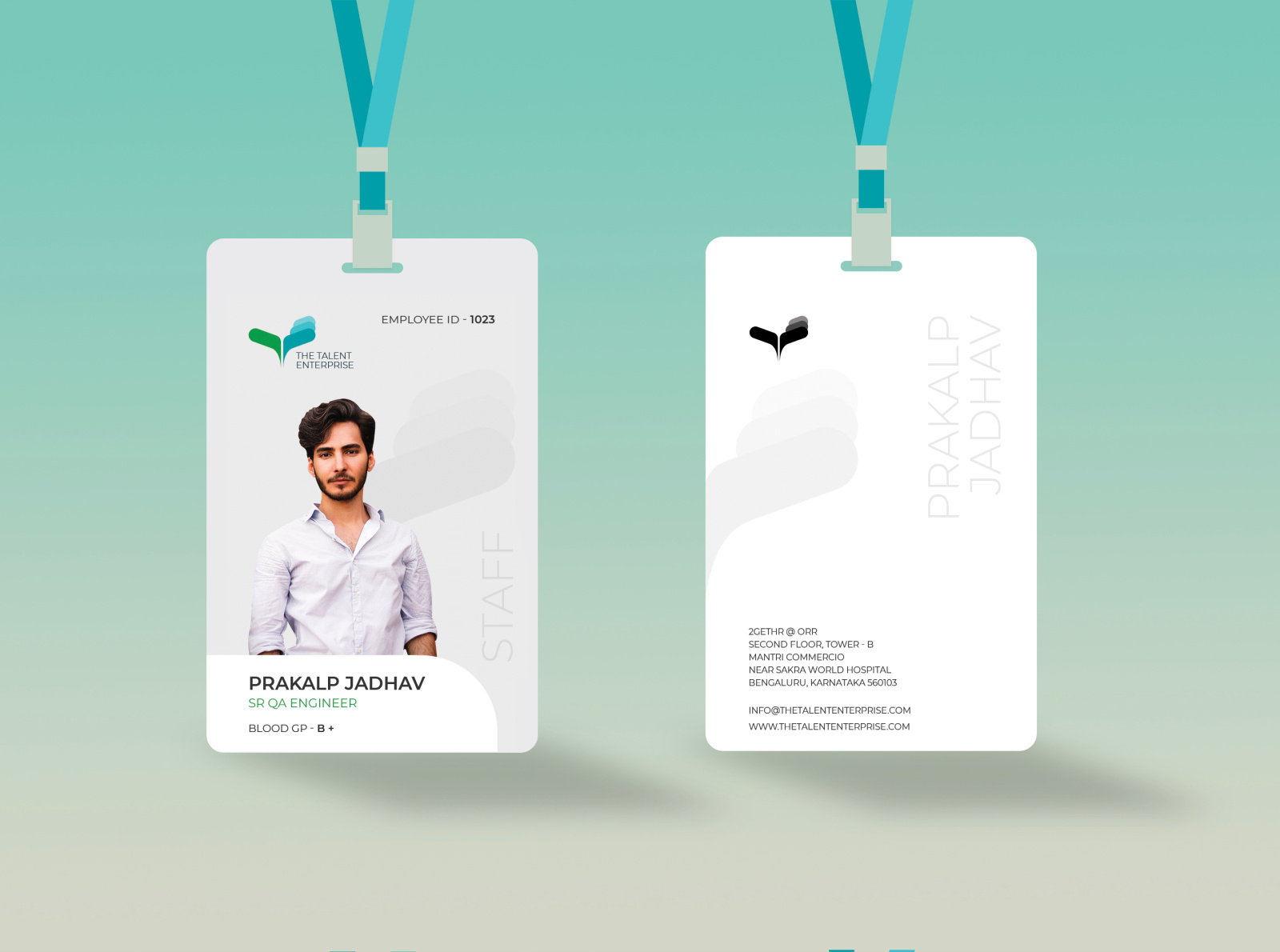 Office ID Card by Nishan Singh on Dribbble