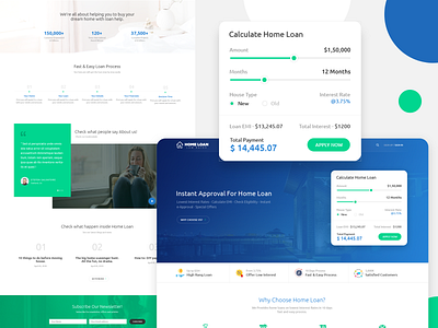 Home Loan Landing Page clean clean design finances graphic design home home page landing page landing page design loan calculator modern design product design ui ui ux user experience user interface design ux visual design web design website