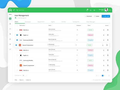 User Management Dashboard app clean clean ui dashboard dashboard design dashboard ui data management healthcare marketing modern design motion design product design ui user experience user interface user management user profile ux visual design web app