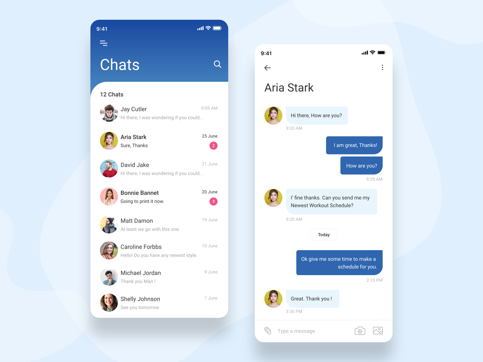 Chat Screen by Nishan Singh on Dribbble