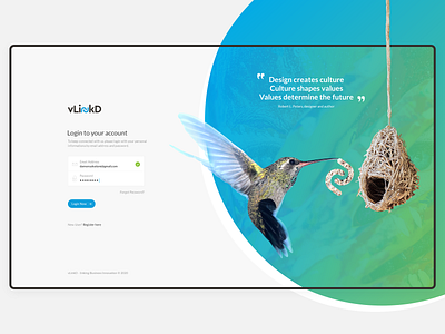 V LinkD Login Screen
