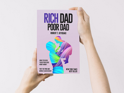 Rich Dad Poor Dad Book Cover book cover book cover art books clean ui creative finance graphic design minimal minimalistic modern design poor dad product design typography ui user experience design user interface design ux visual design