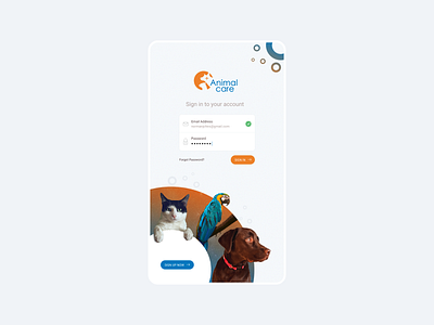 Sign in Responsive Layout animal care clean ui creative design medical app minimal minimalist mobile app design modern design product design responsive design responsive layout sign in screen sign in ui ui user experience design user interface design ux visual design web web design