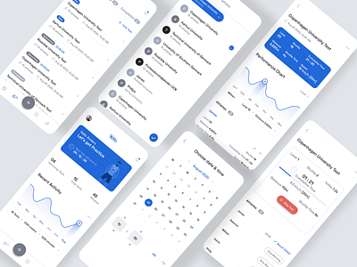 YoYo App Screens athlete body care bottom bar calendar ui charts clean ui coaching creative dashboard design graphic design listing page minimal modern design multicheck process product design project management ui ux visual design