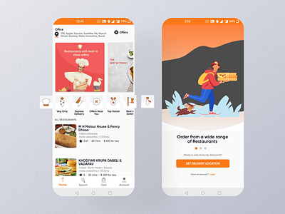 Restaurant Food Delivery App UI/UX adobexd app appdesign art artwork branding dailyui design dribbblers gfxmob graphicdesignui illustrator logo pixel ui uidesign userexperience userinterface ux