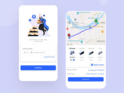 Courier / Parcel / Logistic Delivery App UI/UX 3d animation app app design branding cscodetech dailyui design graphic design illustration latestui logo motion graphics parcel delivery product design typography ui ux vector web