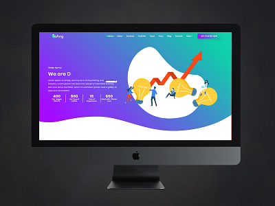 ToAng - Creative Landing Page HTML Template 2019 trend agency animation design gradient homepage landing page layout minimal ui web web design webdesign website