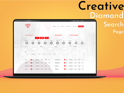 Creative Diamond Search Layout 2019 agency app breadcrumb cards clean concept creative diamond illustration landingpage minimal redesign security share trends ui user wallet web