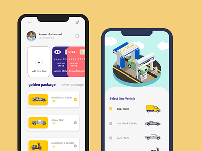 car wash design ui ux