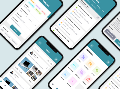 job search app app design ui ux