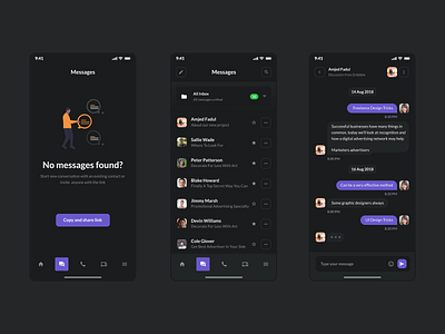 Message And Call app message app ui uidesign ux