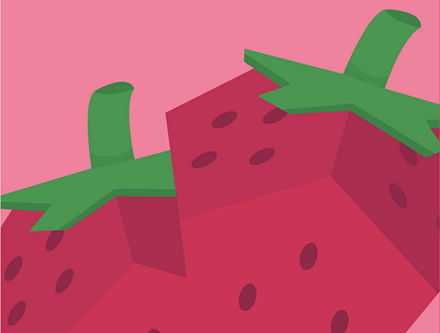 Some Strawberries aesthetics art cute design illustration illustrator melmelart strawberry vector vector art vector design vectors