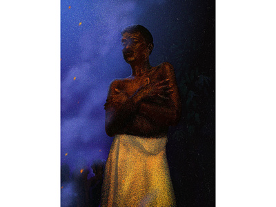 The Solitude of Night adobe digital painting india kerala photoshop wacom