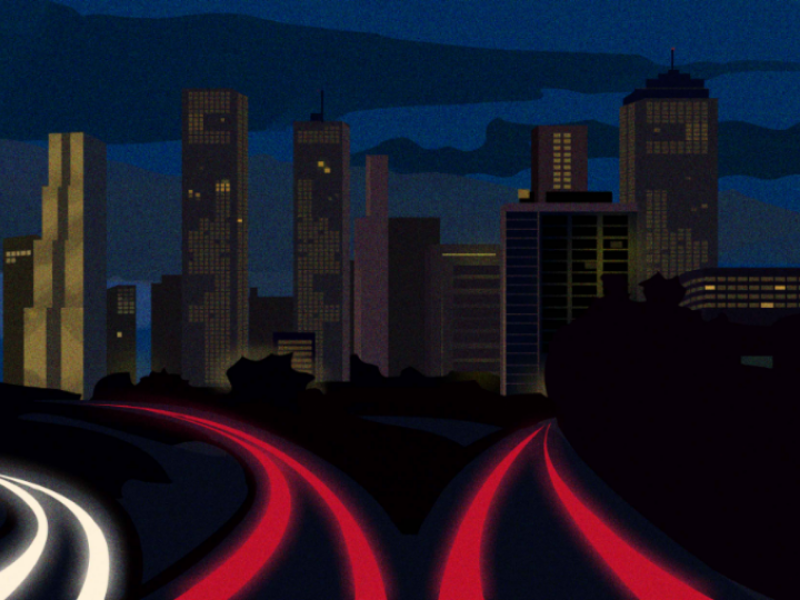 Skyscrapers sound noise illustrator photoshop adobe digital slowshutter lighttrace light night illustration city architecture skyscrapers skycraper building