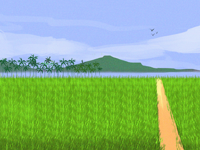 Homeland adobe dribbble greenfield homeland illustration india kerala landscape love nature photoshop sky