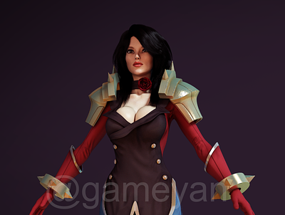 Character Modeling and Texturing Studio by Gameyan - Female Fant 3d animation studio animation character character design studio game character