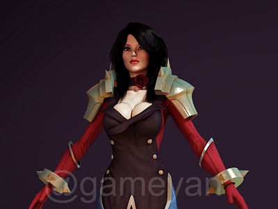 Character Modeling and Texturing Studio by Gameyan - Female Fant 3d animation studio animation character character design studio game character