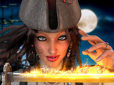 3D Angela Woman Pirates Character character characterart characterdesign charactermodeling creaturemodelling design development fantasy fantasycharacter gameart gamecharacter ignillustration