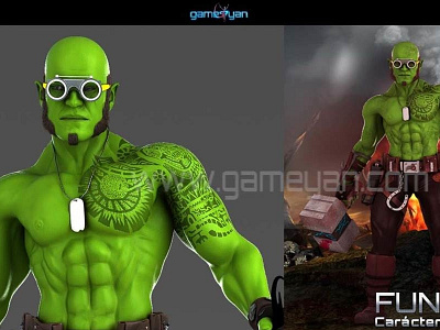 3D Funifap Warrior 3D Character Creator by gameyan character game game assets creation game character game design game development studio game production house warrior warrior character.