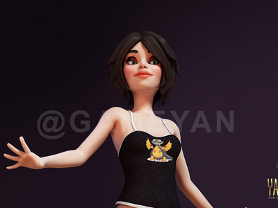 Abby – Beautiful Cute Cartoon Girl Character by GameYan