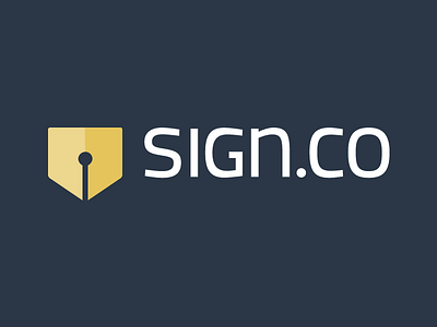 Sign.co Logo logo pen sign