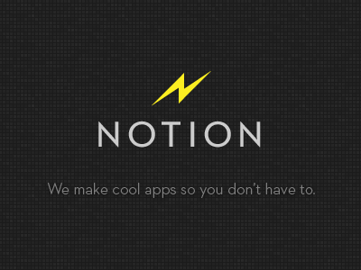 Notion Rebound brand dark logo yellow