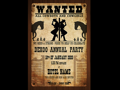 Cowboy Party Invitation